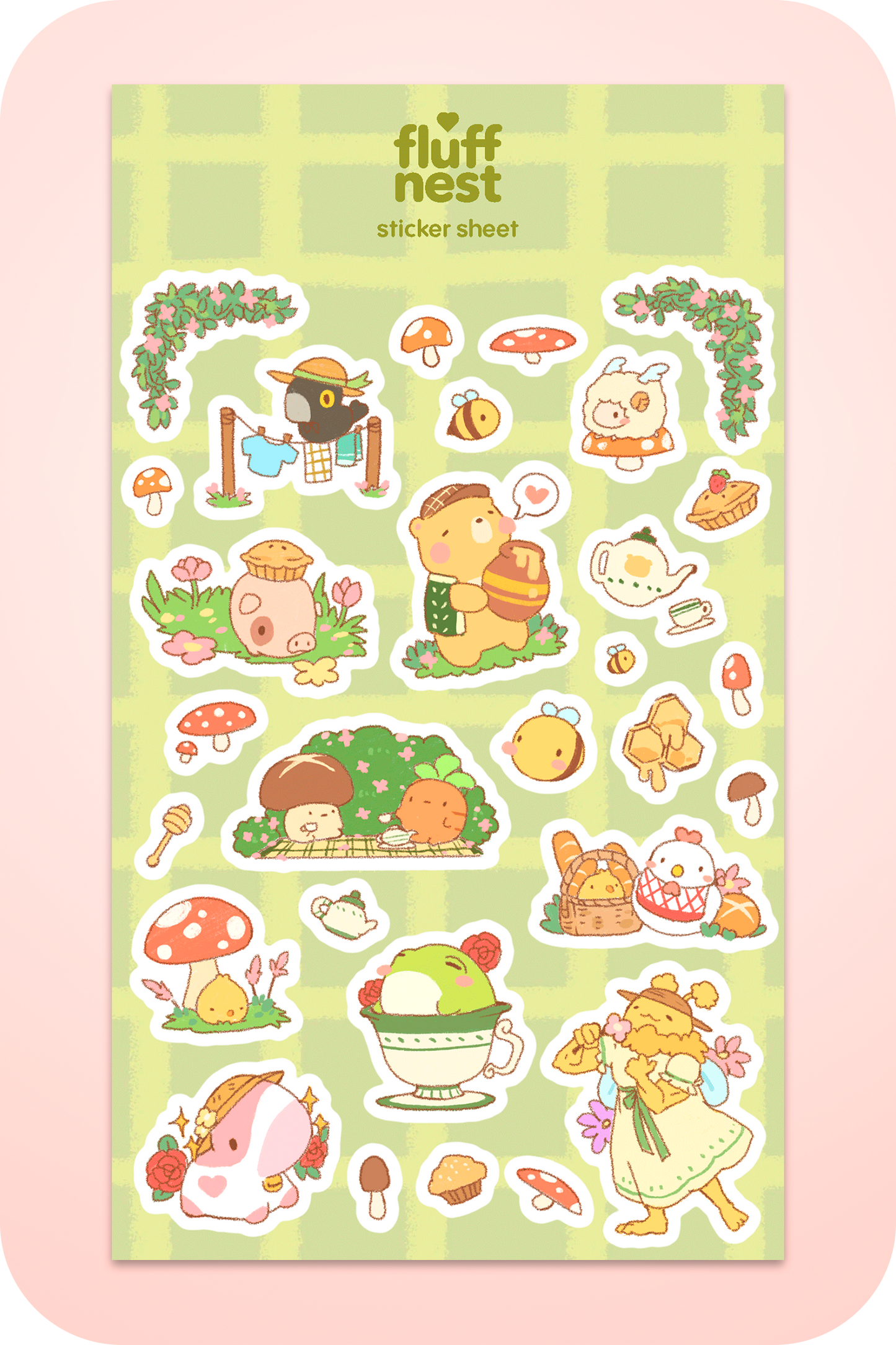 Cottage Core Sticker Sheet