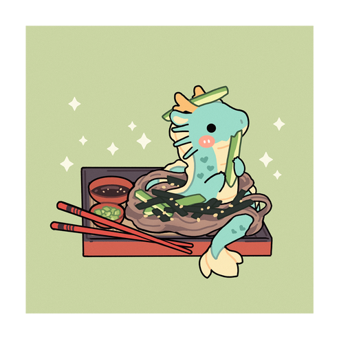 Soba Noodle Dragon Poster – Fluffnest