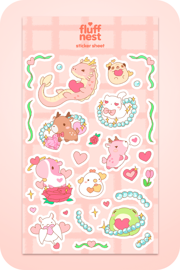 Lovely PuffPals Sticker Sheet – Fluffnest